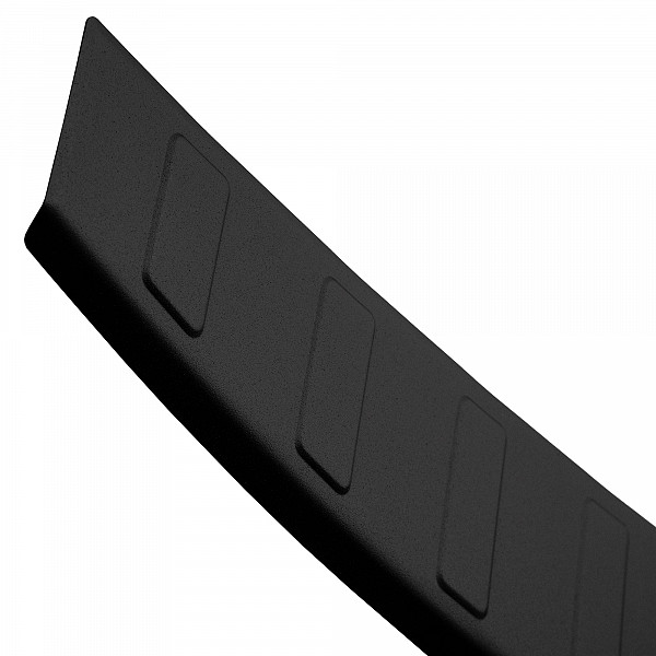Stainless Steel Rear Bumper Protector Compatible With Volvo V90 09.2016-> Rearguard, Tailored Fit Bumper Guard,  Loading Edge Protector- Colour Matte Black Powdercoated Stainless Steel
