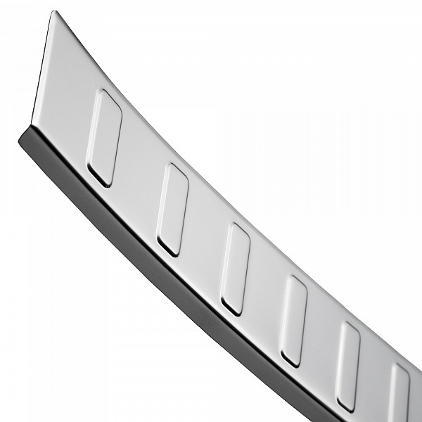Stainless Steel Rear Bumper Protector Compatible With Jaguar F-Pace 01.2016-> Rearguard, Tailored Fit Bumper Guard,  Loading Edge Protector- Colour Polished Stainless Steel (Chrome)