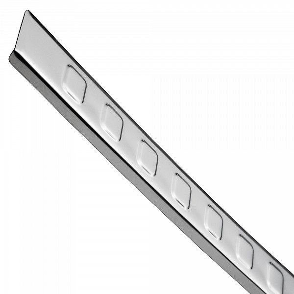 Stainless Steel Rear Bumper Protector Compatible With Kia Ceed Sportswagon (Estate) 09.2018-> Rearguard, Tailored Fit Bumper Guard,  Loading Edge Protector- Colour Polished Stainless Steel (Chrome)
