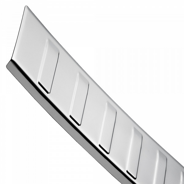 Stainless Steel Rear Bumper Protector Compatible With Audi A4 Avant (Estate) B9 10.2015-> Rearguard, Tailored Fit Bumper Guard,  Loading Edge Protector- Colour Polished Stainless Steel (Chrome)