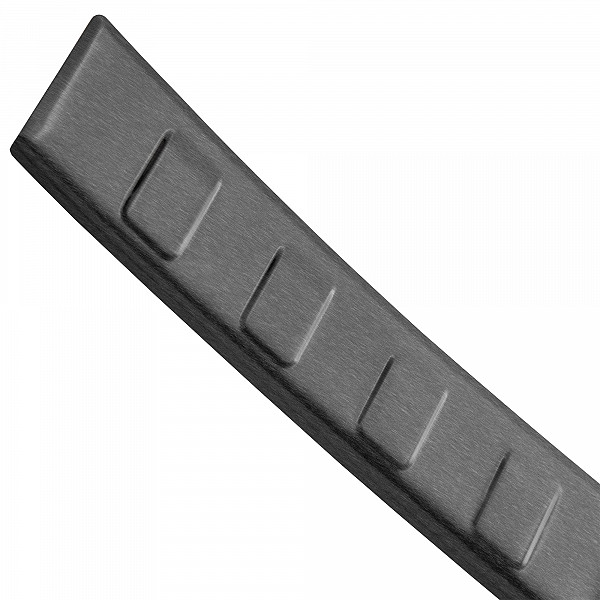 Stainless Steel Rear Bumper Protector Compatible With Volvo XC90 02.2015-> Rearguard, Tailored Fit Bumper Guard,  Loading Edge Protector- Colour Dark Grey Brushed Stainless Steel