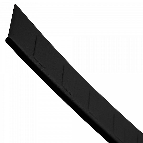 Stainless Steel Rear Bumper Protector Compatible With Volvo XC90 02.2015-> Rearguard, Tailored Fit Bumper Guard,  Loading Edge Protector- Colour Matte Black Powdercoated Stainless Steel