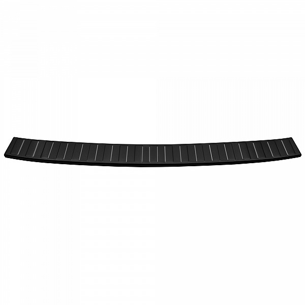 Stainless Steel Rear Bumper Protector Compatible With Skoda Kamiq 09.2019-> Rearguard, Tailored Fit Bumper Guard,  Loading Edge Protector- Colour Black Mirror Stainless Steel (Black Chrome)