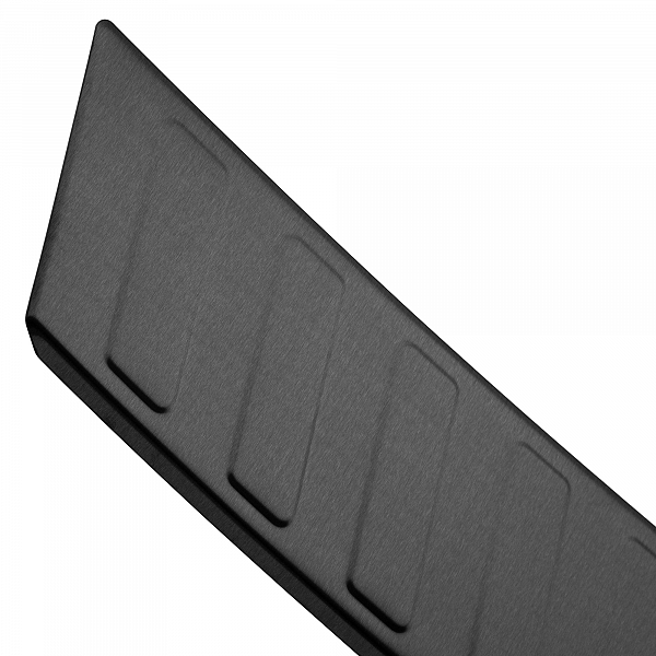 Stainless Steel Rear Bumper Protector Compatible With Opel Mokka II 01.2021-> Rearguard, Tailored Fit Bumper Guard,  Loading Edge Protector- Colour Dark Grey Brushed Stainless Steel