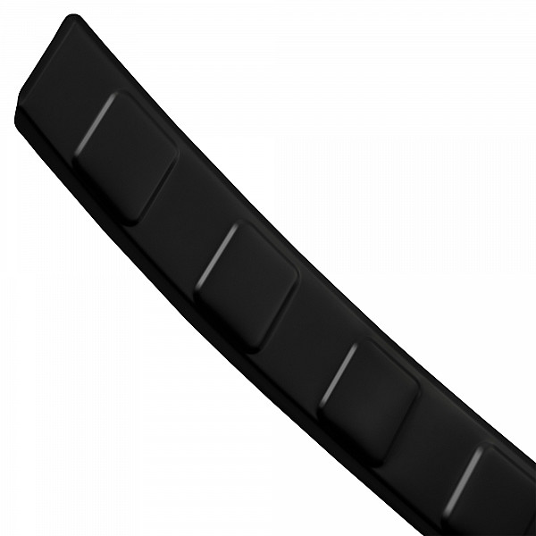 Stainless Steel Rear Bumper Protector Compatible With Volkswagen ID.3 09.2020-> Rearguard, Tailored Fit Bumper Guard,  Loading Edge Protector- Colour Black Mirror Stainless Steel (Black Chrome)
