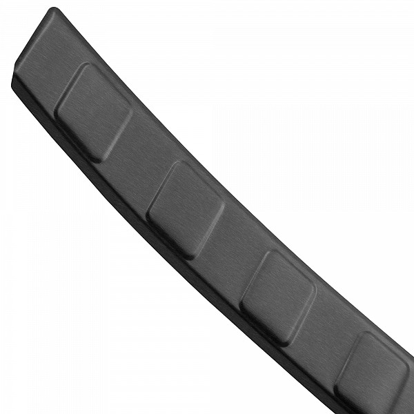 Stainless Steel Rear Bumper Protector Compatible With Volkswagen ID.3 09.2020-> Rearguard, Tailored Fit Bumper Guard,  Loading Edge Protector- Colour Dark Grey Brushed Stainless Steel