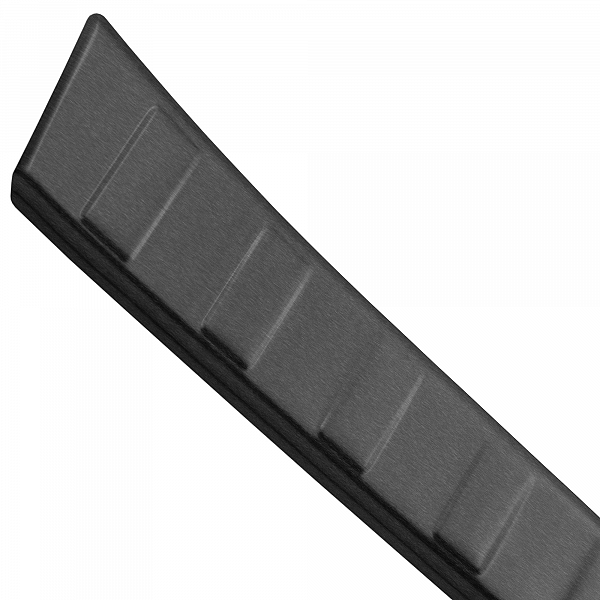Stainless Steel Rear Bumper Protector Compatible With Toyota RAV4 01.2019-> Rearguard, Tailored Fit Bumper Guard,  Loading Edge Protector- Colour Dark Grey Brushed Stainless Steel