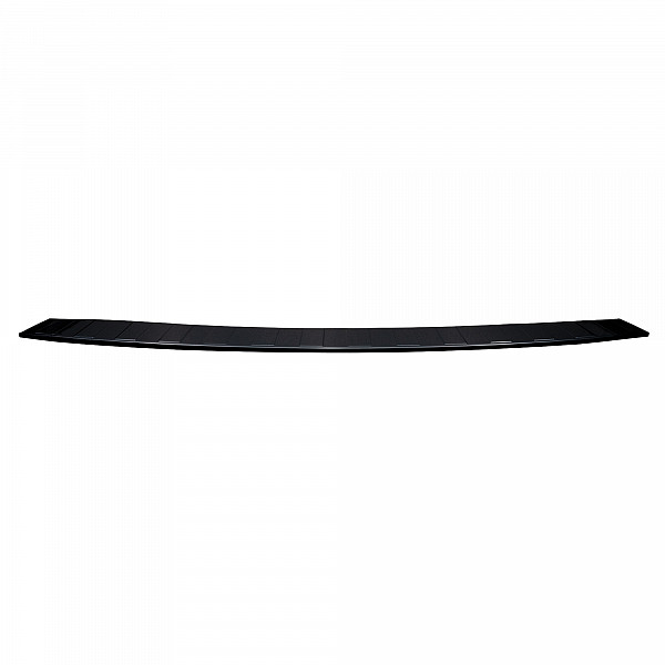 Stainless Steel Rear Bumper Protector Compatible With Volkswagen T6 Multivan, Transporter, California, Caravelle 06.2015-09.2019 Long Version 133,5cm Wide Rearguard, Tailored Fit Bumper Guard,  Loading Edge Protector- Colour Black Mirror St
