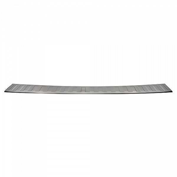 Stainless Steel Rear Bumper Protector Compatible With Fiat Doblo 11.2022-> Rearguard, Tailored Fit Bumper Guard,  Loading Edge Protector- Colour Brushed Stainless Steel