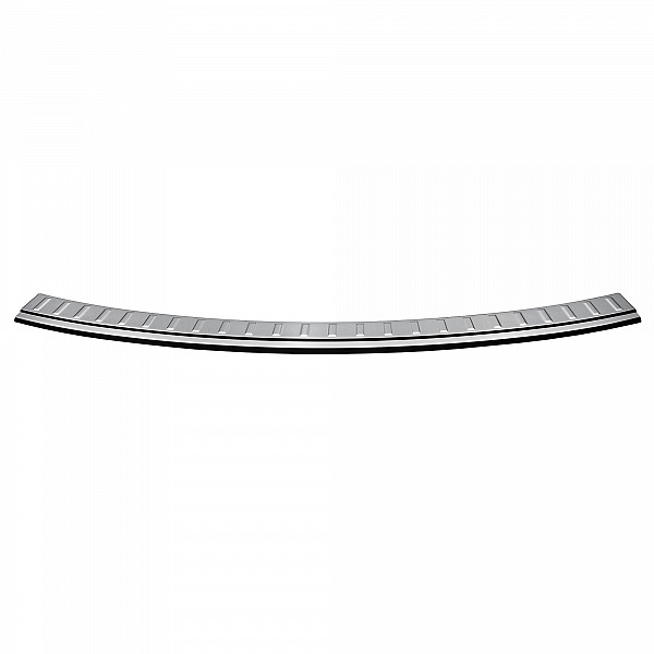 Stainless Steel Rear Bumper Protector Compatible With Porsche Macan 04.2014-03.2024 Rearguard, Tailored Fit Bumper Guard,  Loading Edge Protector- Colour Polished Stainless Steel (Chrome)