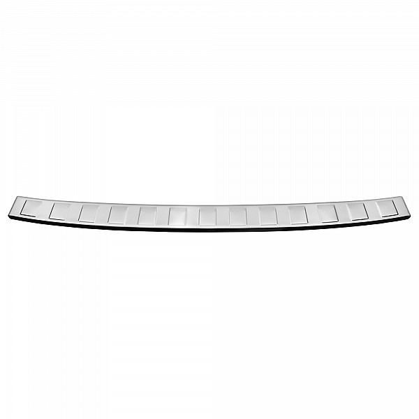 Stainless Steel Rear Bumper Protector Compatible With Peugeot 308 SW Estate 06.2022-> Rearguard, Tailored Fit Bumper Guard,  Loading Edge Protector- Colour Polished Stainless Steel (Chrome)