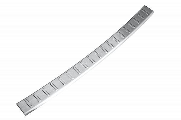 Stainless Steel Rear Bumper Protector Compatible With Volkswagen T5 Multivan, Transporter, California, Caravelle 04.2003-05.2015 Rearguard, Tailored Fit Bumper Guard,  Loading Edge Protector- Colour Brushed Stainless Steel