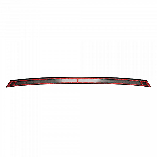 Stainless Steel Rear Bumper Protector Compatible With Volkswagen T7  Multivan 11.2021-> Rearguard, Tailored Fit Bumper Guard,  Loading Edge Protector- Colour Matte Black Powdercoated Stainless Steel