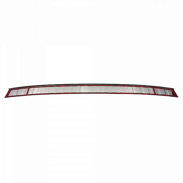 Stainless Steel Rear Bumper Protector Compatible With Volkswagen T6 Multivan, Transporter, California, Caravelle 06.2015-09.2019 Long Version 133,5cm Wide Rearguard, Tailored Fit Bumper Guard,  Loading Edge Protector- Colour Polished Stainl