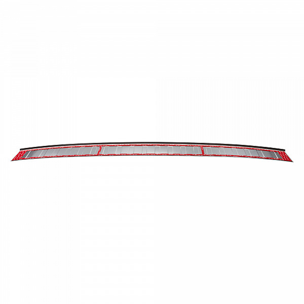 Stainless Steel Rear Bumper Protector Compatible With Volkswagen T6 Multivan, Transporter, California, Caravelle 06.2015-09.2019 Rearguard, Tailored Fit Bumper Guard,  Loading Edge Protector- Colour Brushed Stainless Steel