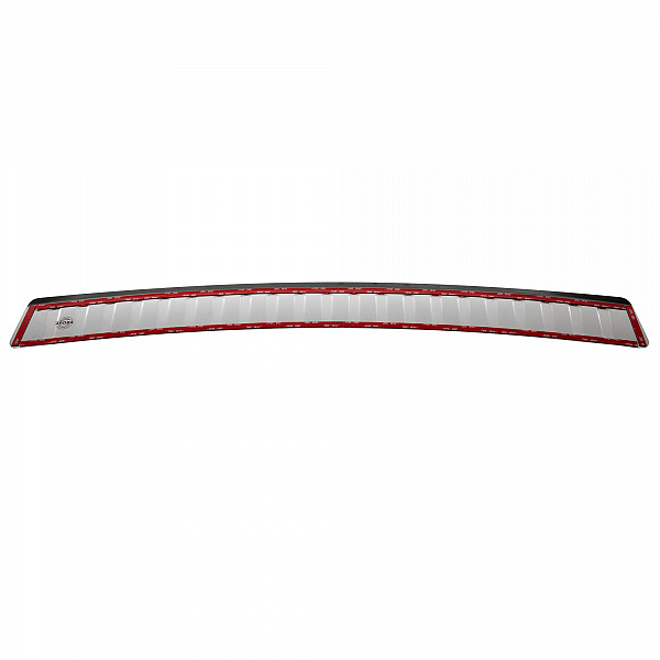 Stainless Steel Rear Bumper Protector Compatible With Mercedes Benz C Class T Modell (Estate) S205 09.2014-02.2021 Rearguard, Tailored Fit Bumper Guard,  Loading Edge Protector- Colour Brushed Stainless Steel