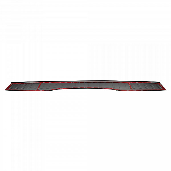 Stainless Steel Rear Bumper Protector Compatible With Mercedes Benz V Class & Vito 05.2014-> Long Version 130,5cm Wide Rearguard, Tailored Fit Bumper Guard,  Loading Edge Protector- Colour Black Mirror Stainless Steel (Black Chrome)