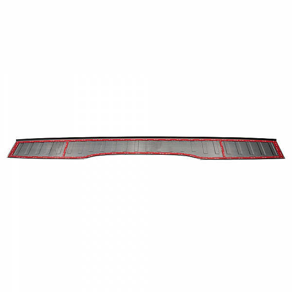 Stainless Steel Rear Bumper Protector Compatible With Mercedes Benz V Class & Vito 05.2014-> Long Version 130,5cm Wide Rearguard, Tailored Fit Bumper Guard,  Loading Edge Protector- Colour Dark Grey Brushed Stainless Steel