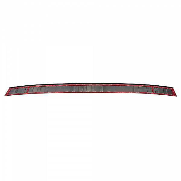 Stainless Steel Rear Bumper Protector Compatible With Volkswagen T6 Multivan, Transporter, California, Caravelle 06.2015-09.2019 Long Version 133,5cm Wide Rearguard, Tailored Fit Bumper Guard,  Loading Edge Protector- Colour Dark Grey Brush