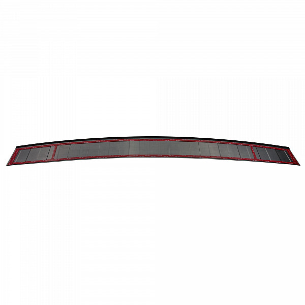 Stainless Steel Rear Bumper Protector Compatible With Opel Vivaro C 07.2019-> Long Version 133,5cm Wide Rearguard, Tailored Fit Bumper Guard,  Loading Edge Protector- Colour Black Mirror Stainless Steel (Black Chrome)