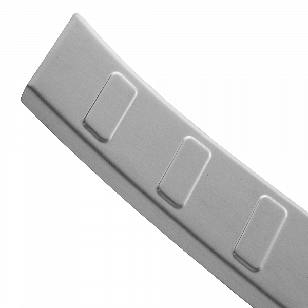 Stainless Steel Rear Bumper Protector Compatible With Jaguar F-Pace 01.2016-> Rearguard, Tailored Fit Bumper Guard,  Loading Edge Protector- Colour Brushed Stainless Steel