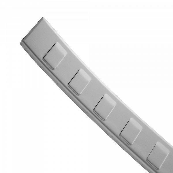 Stainless Steel Rear Bumper Protector Compatible With Volvo XC90 02.2015-> Rearguard, Tailored Fit Bumper Guard,  Loading Edge Protector- Colour Brushed Stainless Steel
