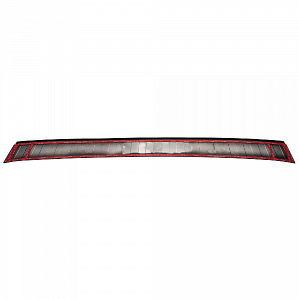 Stainless Steel Rear Bumper Protector Compatible With Volkswagen ID.BUZZ 10.2022-> Rearguard, Tailored Fit Bumper Guard,  Loading Edge Protector- Colour Matte Black Powdercoated Stainless Steel