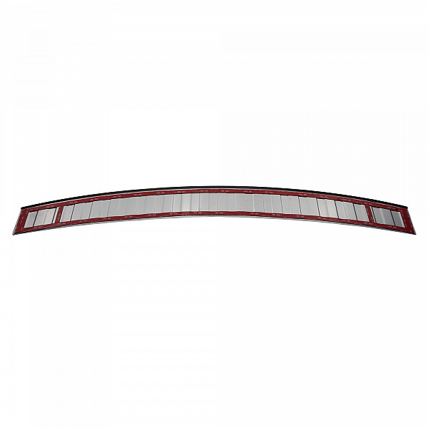 Stainless Steel Rear Bumper Protector Compatible With Opel Zafira Tourer (C) 01.2012-06.2019 Rearguard, Tailored Fit Bumper Guard,  Loading Edge Protector- Colour Brushed Stainless Steel