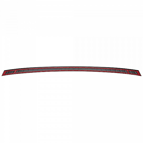 Stainless Steel Rear Bumper Protector Compatible With Dacia Jogger 03.2022-> Rearguard, Tailored Fit Bumper Guard,  Loading Edge Protector- Colour Dark Grey Brushed Stainless Steel