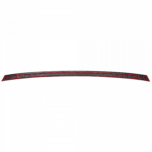 Stainless Steel Rear Bumper Protector Compatible With Dacia Jogger 03.2022-> Rearguard, Tailored Fit Bumper Guard,  Loading Edge Protector- Colour Black Mirror Stainless Steel (Black Chrome)