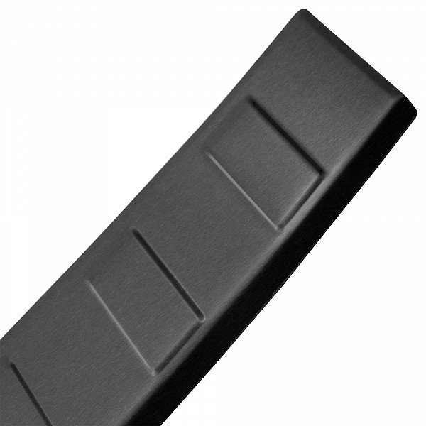 Stainless Steel Rear Bumper Protector Compatible With Volvo XC60 07.2017-> Rearguard, Tailored Fit Bumper Guard,  Loading Edge Protector- Colour Dark Grey Brushed Stainless Steel