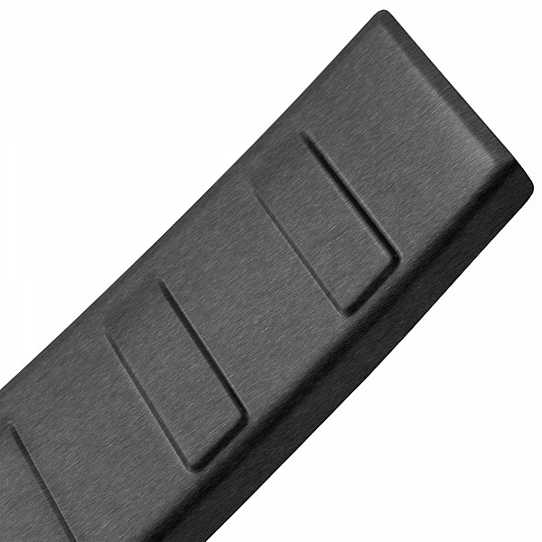 Stainless Steel Rear Bumper Protector Compatible With Audi A4 Avant (Estate) B9 10.2015-> Rearguard, Tailored Fit Bumper Guard,  Loading Edge Protector- Colour Dark Grey Brushed Stainless Steel