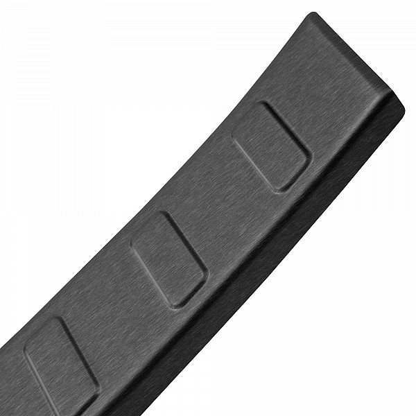 Stainless Steel Rear Bumper Protector Compatible With Jaguar F-Pace 01.2016-> Rearguard, Tailored Fit Bumper Guard,  Loading Edge Protector- Colour Dark Grey Brushed Stainless Steel