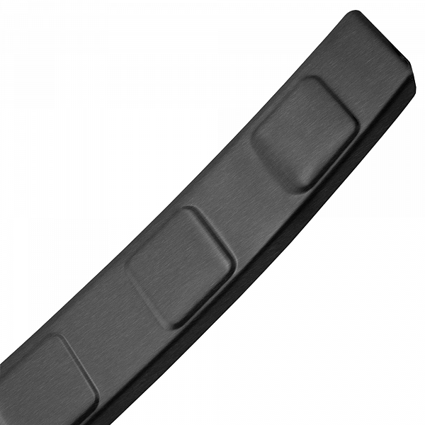 Stainless Steel Rear Bumper Protector Compatible With Volkswagen ID.3 09.2020-> Rearguard, Tailored Fit Bumper Guard,  Loading Edge Protector- Colour Dark Grey Brushed Stainless Steel