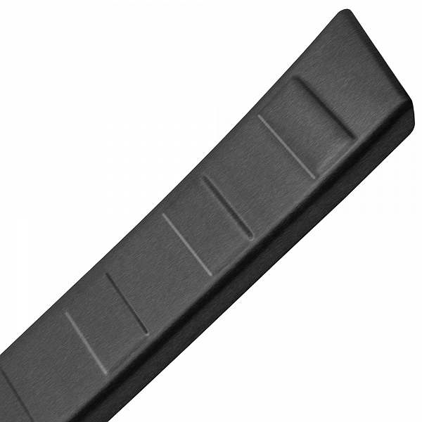 Stainless Steel Rear Bumper Protector Compatible With Toyota RAV4 01.2019-> Rearguard, Tailored Fit Bumper Guard,  Loading Edge Protector- Colour Dark Grey Brushed Stainless Steel