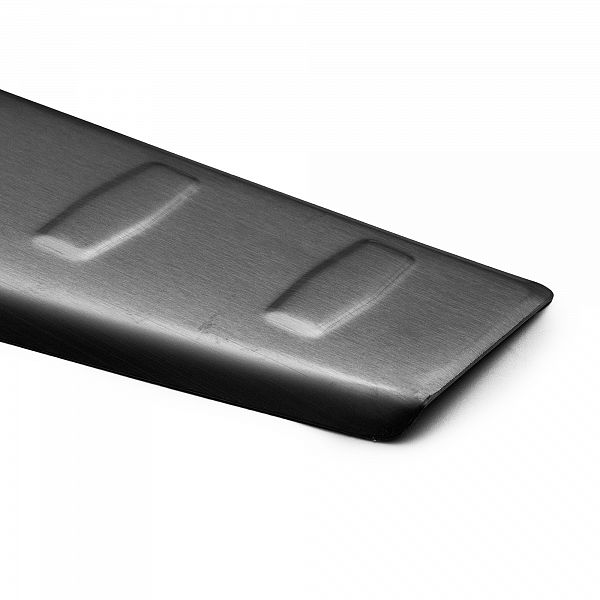 Stainless Steel Rear Bumper Protector Compatible With Hyundai Tucson 07.2015-07.2018 Rearguard, Tailored Fit Bumper Guard,  Loading Edge Protector- Colour Dark Grey Brushed Stainless Steel