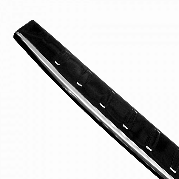 Stainless Steel Rear Bumper Protector Compatible With Hyundai Tucson 07.2015-07.2018 Rearguard, Tailored Fit Bumper Guard,  Loading Edge Protector- Colour Black Mirror Stainless Steel (Black Chrome)