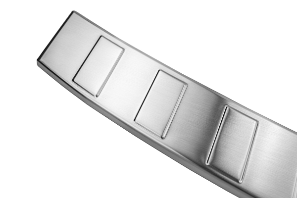 Stainless Steel Rear Bumper Protector Compatible With Volkswagen Tiguan 04.2016-11.2023 Rearguard, Tailored Fit Bumper Guard,  Loading Edge Protector- Colour Brushed Stainless Steel