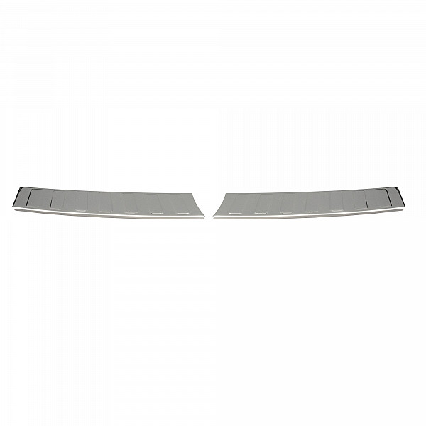Stainless Steel Rear Bumper Protector Compatible With Opel Mokka II 01.2021-> Rearguard, Tailored Fit Bumper Guard,  Loading Edge Protector- Colour Polished Stainless Steel (Chrome)