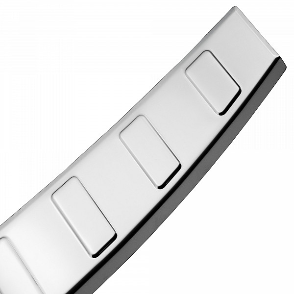 Stainless Steel Rear Bumper Protector Compatible With Volvo V90 09.2016-> Rearguard, Tailored Fit Bumper Guard,  Loading Edge Protector- Colour Polished Stainless Steel (Chrome)