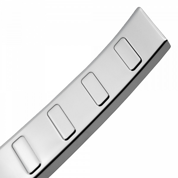 Stainless Steel Rear Bumper Protector Compatible With Jaguar F-Pace 01.2016-> Rearguard, Tailored Fit Bumper Guard,  Loading Edge Protector- Colour Polished Stainless Steel (Chrome)
