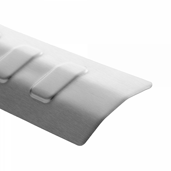 Stainless Steel Rear Bumper Protector Compatible With Mitsubishi Eclipse Cross 12.2017-> Rearguard, Tailored Fit Bumper Guard,  Loading Edge Protector- Colour Brushed Stainless Steel