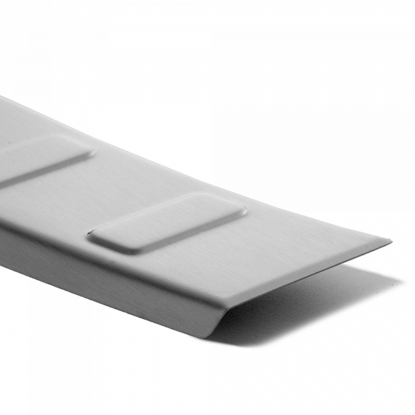 Stainless Steel Rear Bumper Protector Compatible With Jaguar F-Pace 01.2016-> Rearguard, Tailored Fit Bumper Guard,  Loading Edge Protector- Colour Brushed Stainless Steel