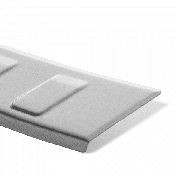 Stainless Steel Rear Bumper Protector Compatible With Volvo XC90 02.2015-> Rearguard, Tailored Fit Bumper Guard,  Loading Edge Protector- Colour Brushed Stainless Steel