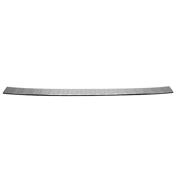 Stainless Steel Rear Bumper Protector Compatible With Volkswagen Touran (2. Generation Typ 5T) 09.2015-> Rearguard, Tailored Fit Bumper Guard,  Loading Edge Protector- Colour Brushed Stainless Steel