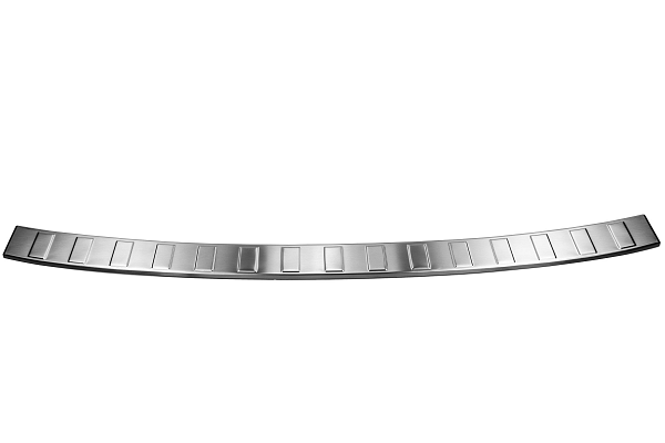 Stainless Steel Rear Bumper Protector Compatible With Volkswagen Tiguan Allspace 04.2016-11.2023 Rearguard, Tailored Fit Bumper Guard,  Loading Edge Protector- Colour Brushed Stainless Steel