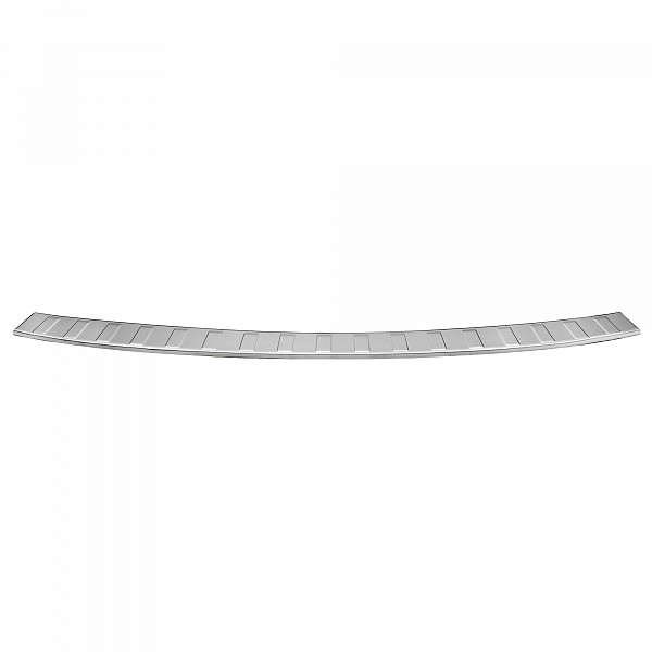 Stainless Steel Rear Bumper Protector Compatible With Volvo XC60 07.2017-> Rearguard, Tailored Fit Bumper Guard,  Loading Edge Protector- Colour Polished Stainless Steel (Chrome)