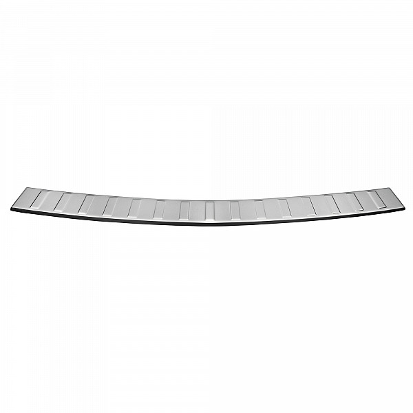 Stainless Steel Rear Bumper Protector Compatible With Opel Mokka X 07.2016-06.2019 Rearguard, Tailored Fit Bumper Guard,  Loading Edge Protector- Colour Polished Stainless Steel (Chrome)