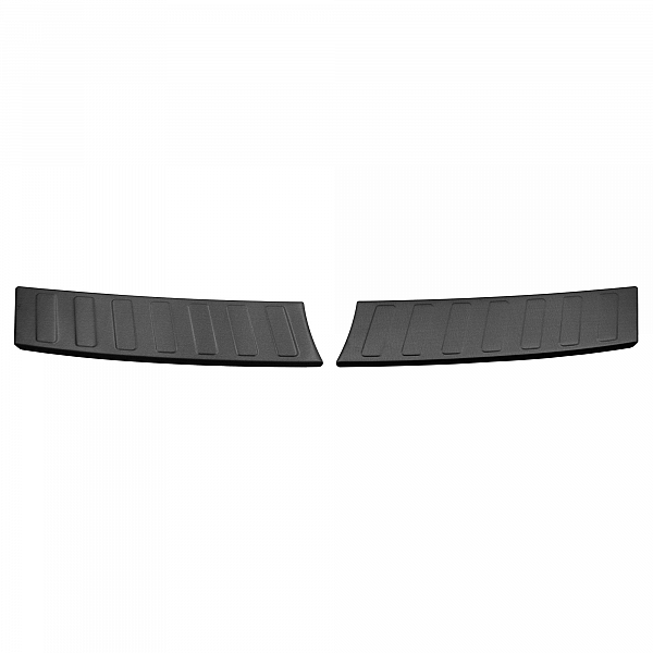 Stainless Steel Rear Bumper Protector Compatible With Opel Mokka II 01.2021-> Rearguard, Tailored Fit Bumper Guard,  Loading Edge Protector- Colour Dark Grey Brushed Stainless Steel