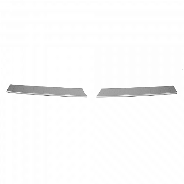 Stainless Steel Rear Bumper Protector Compatible With Opel Mokka II 01.2021-> Rearguard, Tailored Fit Bumper Guard,  Loading Edge Protector- Colour Brushed Stainless Steel